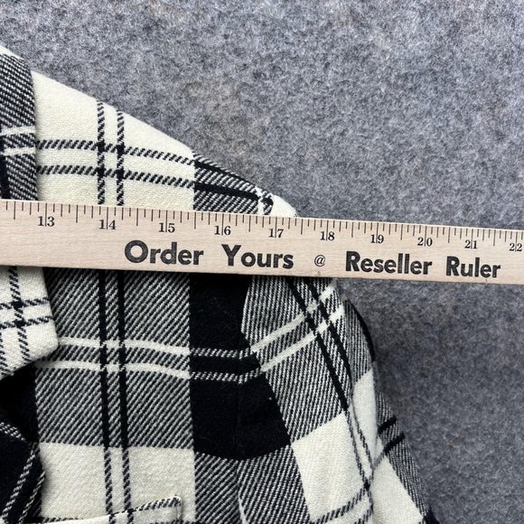 Abercrombie & Fitch Blazer Men Medium White Black Button Jacket Plaid Wool - Picture 9 of 13